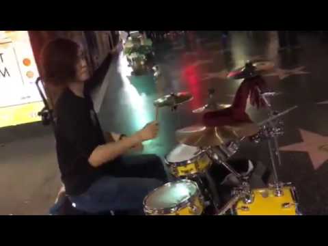 LUCY performed drum solo in HOLLYWOOD