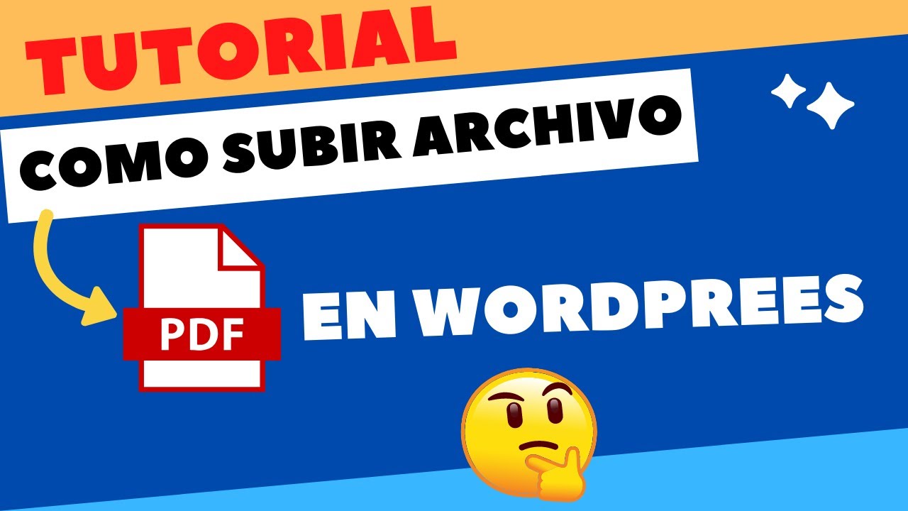 Tutorial como subir archivo de PDF en WordPress