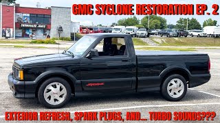 GMC Syclone restoration Ep. 2: spark plug change, cladding refresh, and turbo sounds??