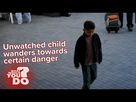 An unwatched child wanders towards certain danger