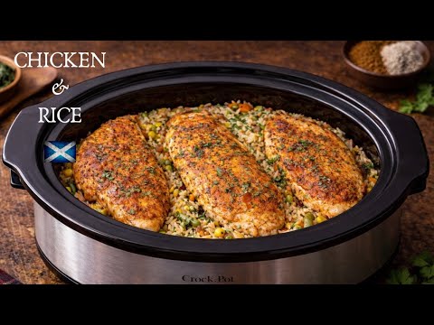 Slow Cooker Chicken & Rice | Slow Cooker Crockpot recipe
