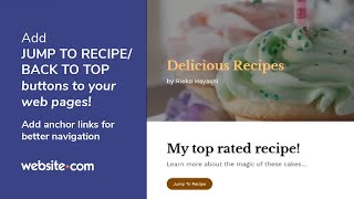 Easily Add Jump To Recipe/ Back To Top Buttons