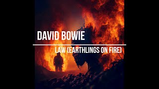 David Bowie - Law (Earthlings on Fire) (lyrics video with AI generated images)