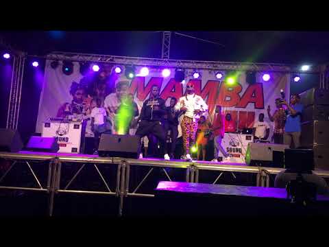 Kunta Kinte Joins Flowking Stone on Stage To Thrill Fans With Back to Back Hits at The Mamba Bash