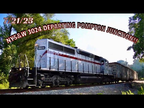 NYS&W 3024 Departing￼ Pompton Junction￼!! 7/21/23￼