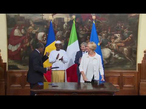 Gentiloni riceve il Presidente della Repubblica del Ciad (26/07/2017)