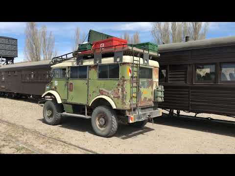 La Trochita en Ñorquincó • Parada final y regreso con su último silbato de despedida • (Video tres) 