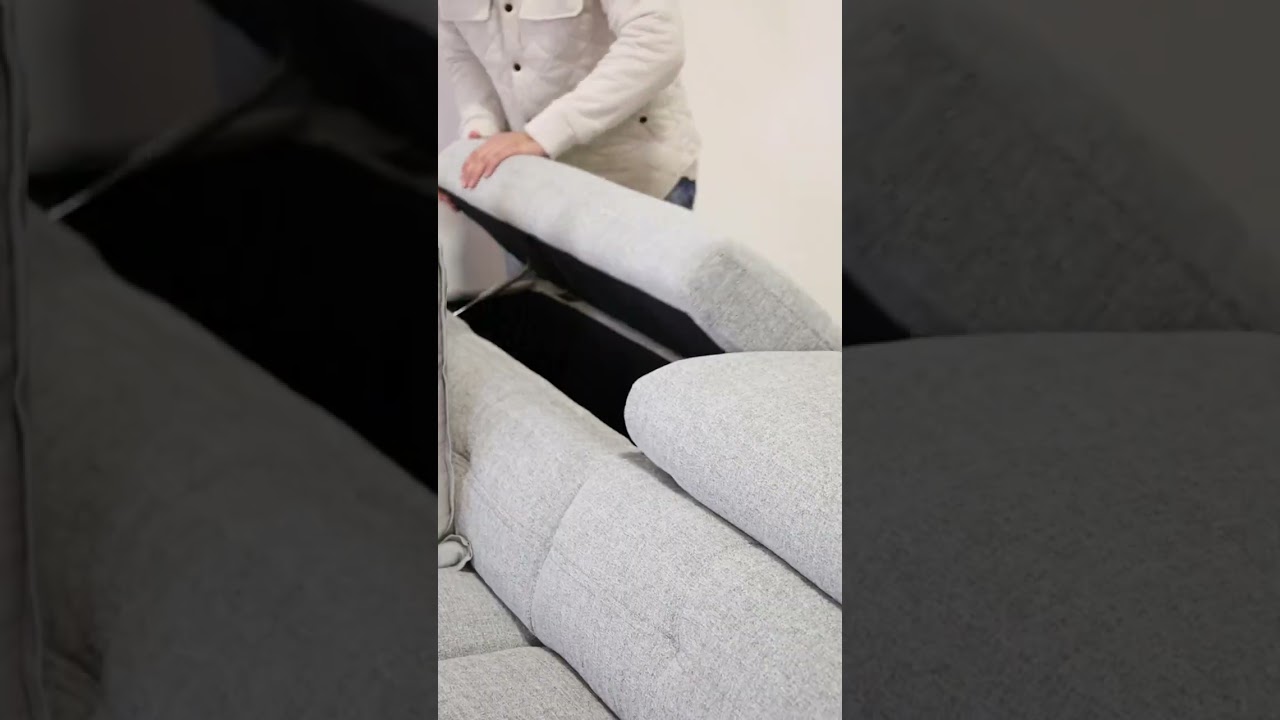 Space Saving Sleeper Sectional with Storage & Adjustable Headrests ✨