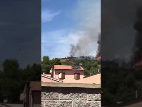 Incendio a Piombino in zona Montemazzano