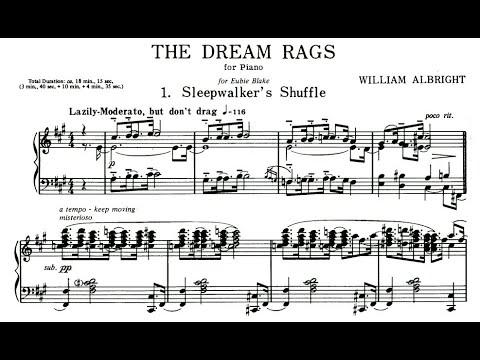 William Albright - The Dream Rags for piano (with score)