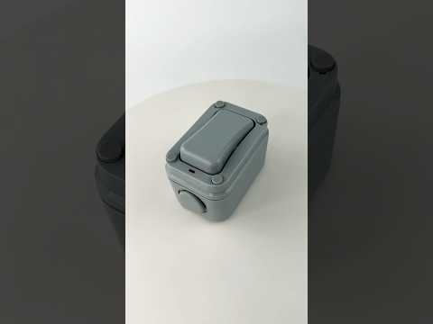 Вимикач одноклавішний відкритий IP66 водонепроникний сірий Premium