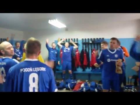Radośc po wygranej. Pogoń Lębork-Gedania Gadansk 3:0