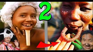 🔴 Os Padrões de Beleza mais BIZARROS do mundo! PARTE 2! Belezas Horríveis pelo Mundo.