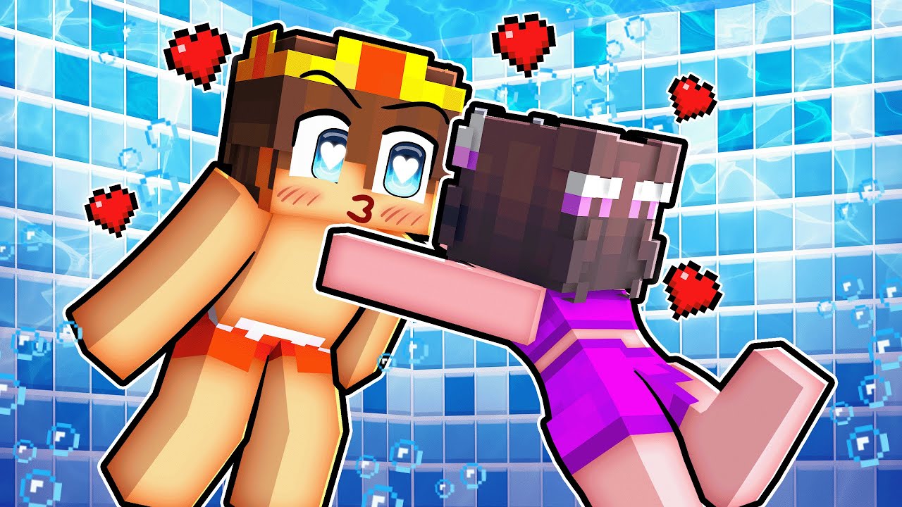 Ich küsse meinen CRUSH auf einer POOLPARTY in Minecraft!