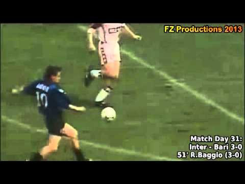 Serie A 1999-2000, day 31 Inter - Bari 3-0 (R.Baggio goal)