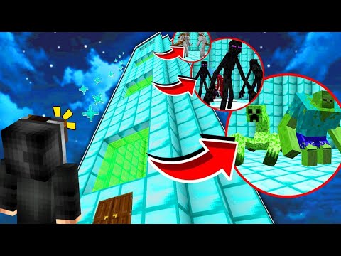 1000$ GİZLİ UZAY ELMAS KULE EV VS CANAVAR! 😱 - Minecraft