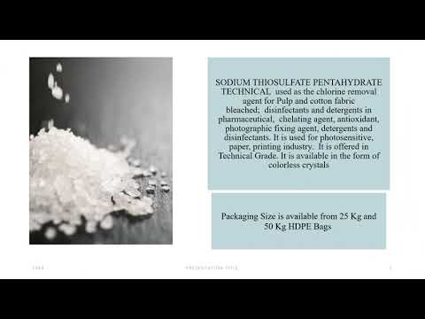 Sodium Thiosulfate Pentahydrate Technical