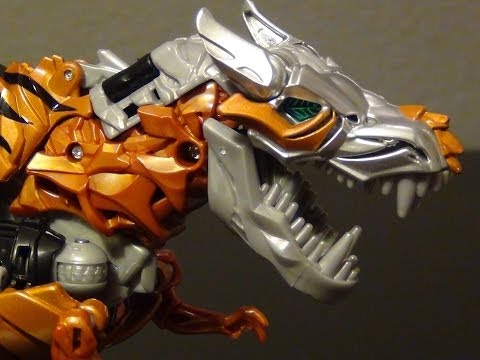 TOY REVIEW! "Transformers: Age of Extinction" GRIMLOCK Voyager Class!