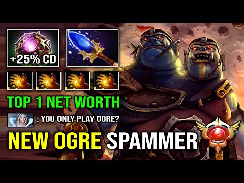 NEW Level 30 Ogre Magi Spammer First Item Midas Super Rich Top 1 Networth with OC Multi Cast Dota 2