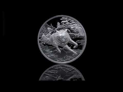 Great Hunters: Grey Wolf – 1 oz. Fine Silver Ultra High Relief Coin