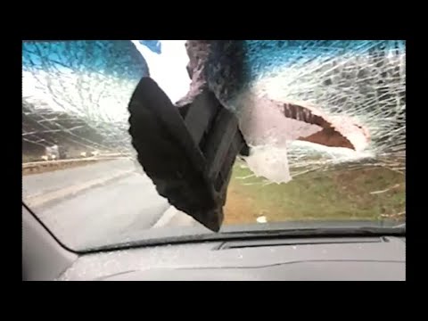 NC driver, daughter nearly impaled by road debris