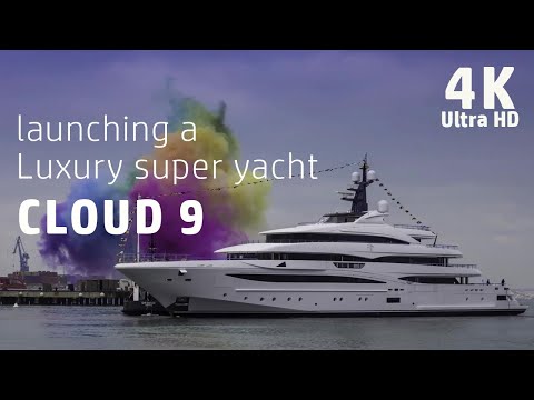 4k luxury super yacht -the launch of Cloud 9-CRN 74m🌴🌊🌊 Plz SUBSCRIBE🌴