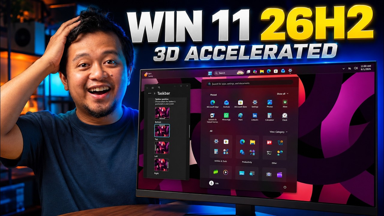 WELCOME WINDOWS 11 26H2! Cobain Windows 11 26H2 Di Virtual Machine Yang Support 3D ACCELERATION