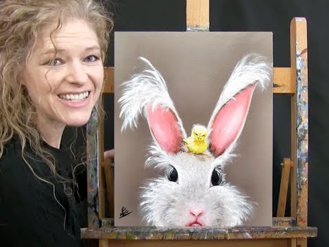 Learn How to Paint BAD HARE DAY with Acrylic - Paint & Sip at Home - Step by Step Painting Tutorial