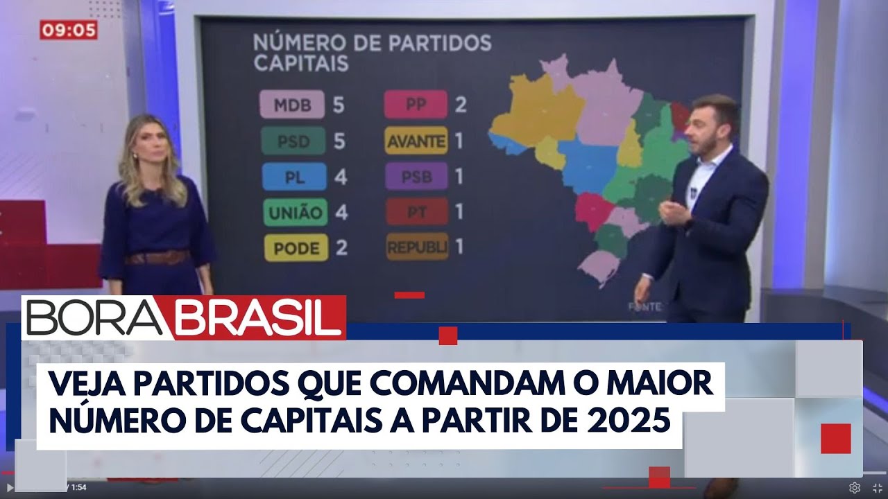 Eleições 2024: saiba qual partido elegeu mais prefeitos em capitais | Bora Brasil