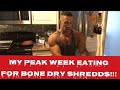 What I Eat During Peak Week to get Absolutely Shredded!!!! Warning This is NOT PLEASANT!!!