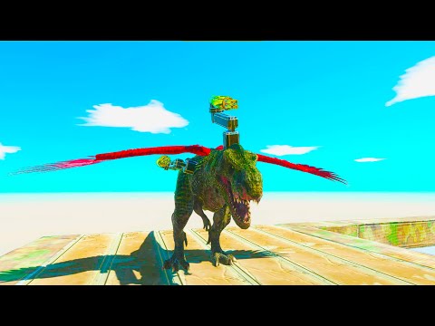 GANGSTER T-REX vs HYDRA DEATH CLIMB - Animal Revolt Battle Simulator