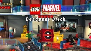 Lego Marvel-Unlock Deadpool Brick-Gold Brick Detector