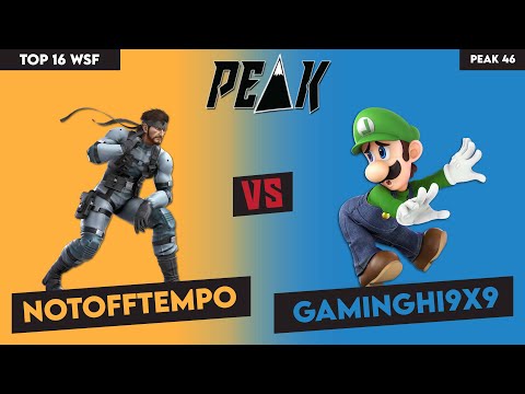 Top 16 WSF SoP NotOffTemPo (Snake) vs AnG GamingHI9x9 (Luigi) (Peak #46)