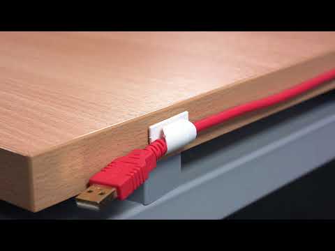 D-Line Cable Tidy Clips Office Installation Video