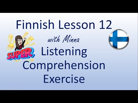 Finnish Lesson 12: Comprehensible Input A1 - Kuullunymmärtäminen