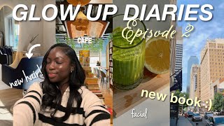 GLOW UP DIARIES | New Book, Fresh Hair, Green Juice & Self-Care Spa Day! ✨