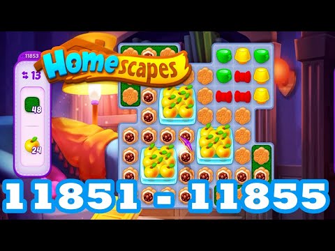 Homescapes Level 11851 - 11855 HD 3 - match puzzle Gameplay | android | IOS | 11852 | 11853 | 11854