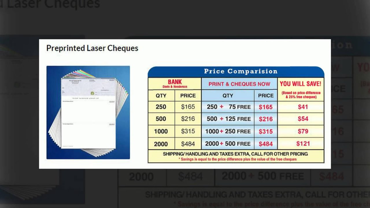 Cheque Printing Calgary | Print and Cheques Now | 1-866-760-2661