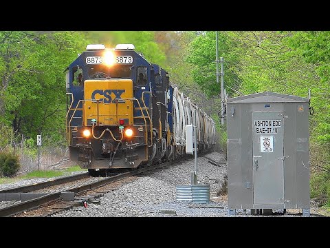 Chasing Local Mixed Freight Train With Ex- PRR EMD SD40-2 Leading