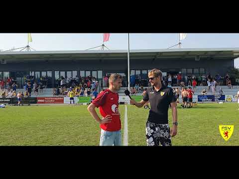 Trainer Musa Mulsiu zum zweiten Verbandsliga Relegationsspiel FSV 1 v/s SpVgg F.A.L. vom 19.06.2022