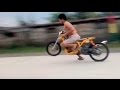 SHiRTLESS drag racer with AWESOME SKILLS and powerful SCOOTER !