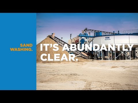 Why Wash? Sand Washing Solutions From CDE