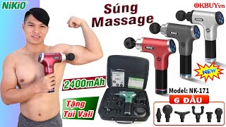 Video súng mát xa cầm tay Nikio NK-171 giúp giảm nhanh các đơn đau nhức mỏi và căng cơ