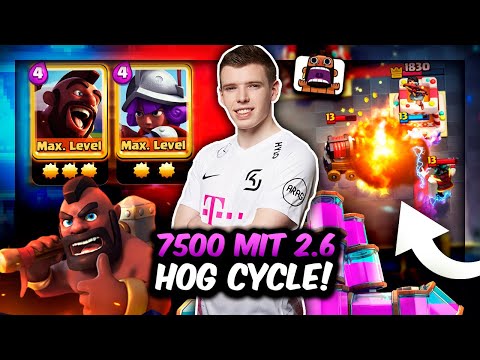7500🏆 through INSANE 2.6 HOG CYCLE MOVES?! | German pro dominates! | Clash Royale German