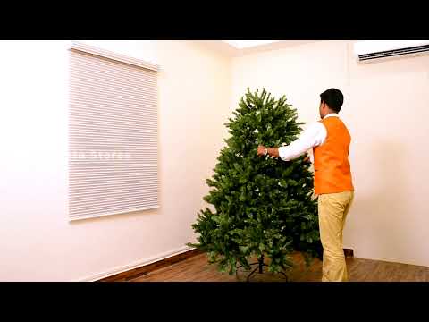 Green pvc 6 feet pre lit imported artificial christmas tree,...