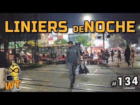 CAMINANDO - WALKING TOUR - BUENOS AIRES #134: LINIERS de NOCHE