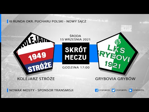 Skrót meczu: Kolejarz Stróże - Grybovia Grybów 15.09.2021