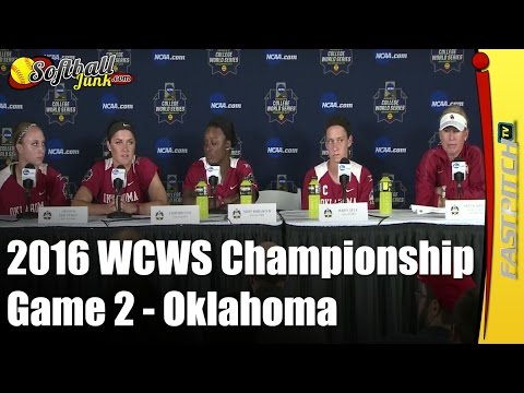 2016 WCWS Post-Game Press Conference Championship Game 2 Oklahoma
