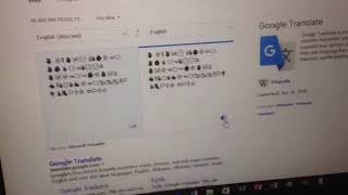 Wingdings in Google Translator