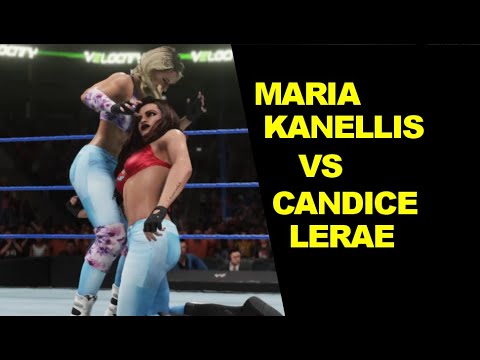 WWE 2K19 Maria Kanellis vs Candice Lerae - Blue Jeans Iron Woman